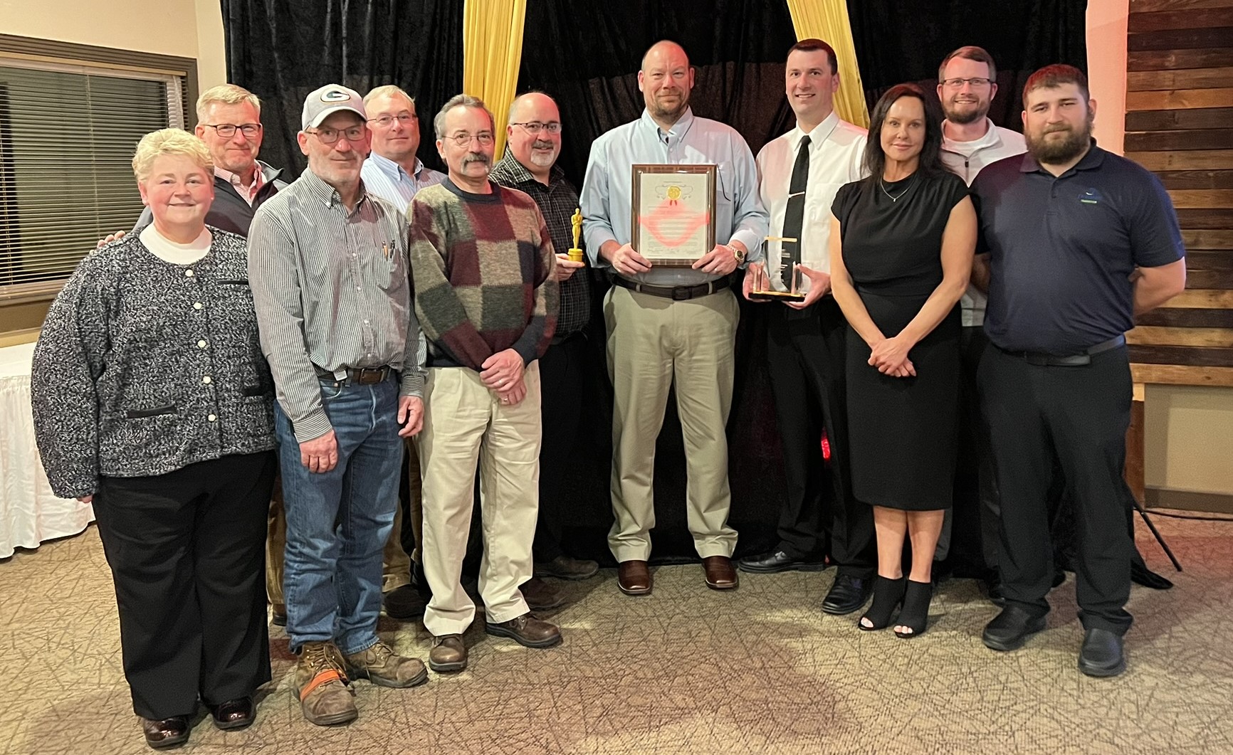 Nekoosa Mill employees posing with latest Nekoosa Mill award.