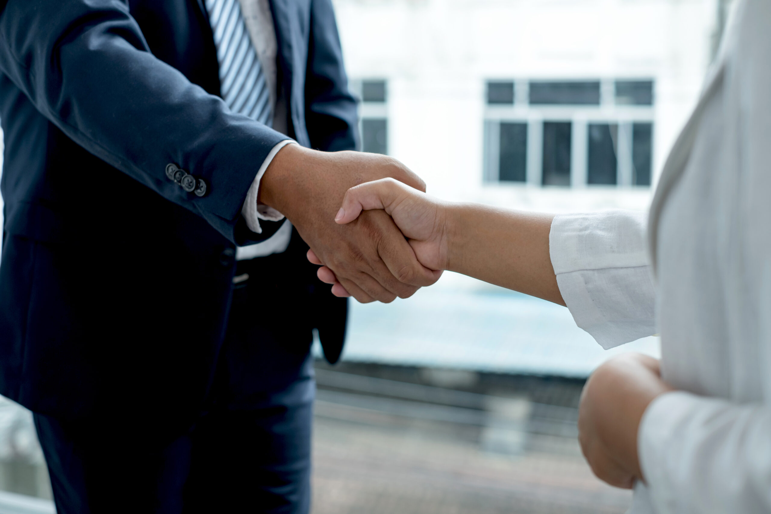 Business people shaking hands