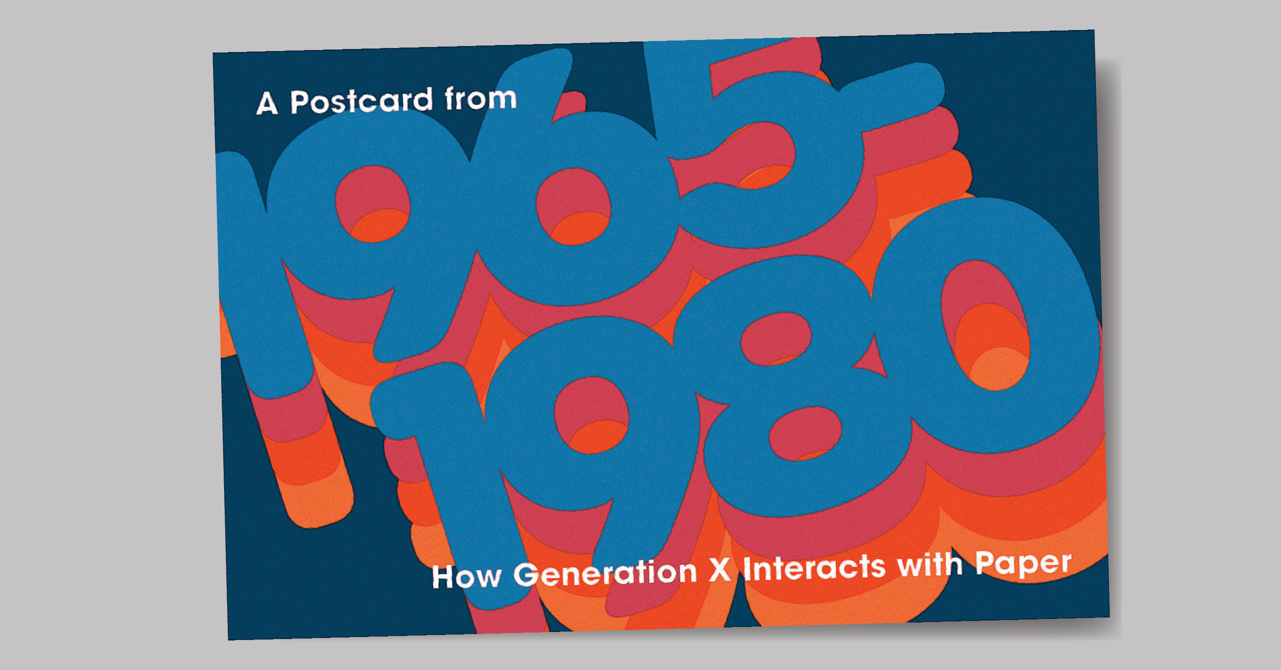 1965 - 1980 postcard promoting the gen X attitudes toward paper download