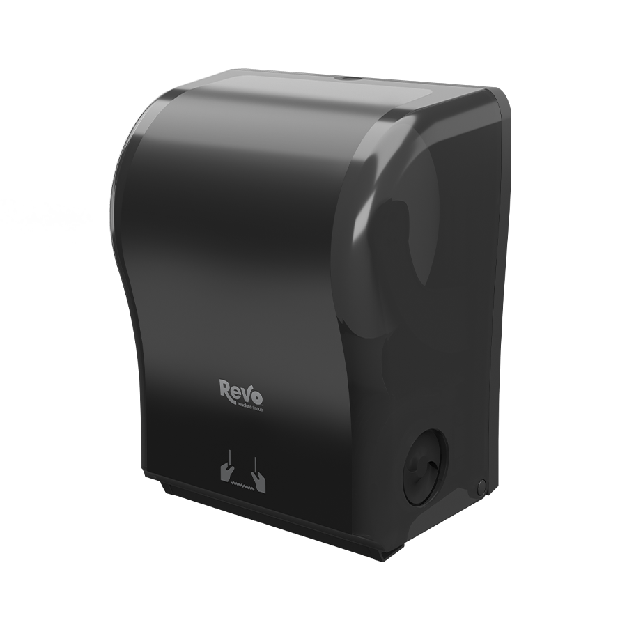 Revo® Mechanical Hands-Free Towel Dispenser, Black Finish