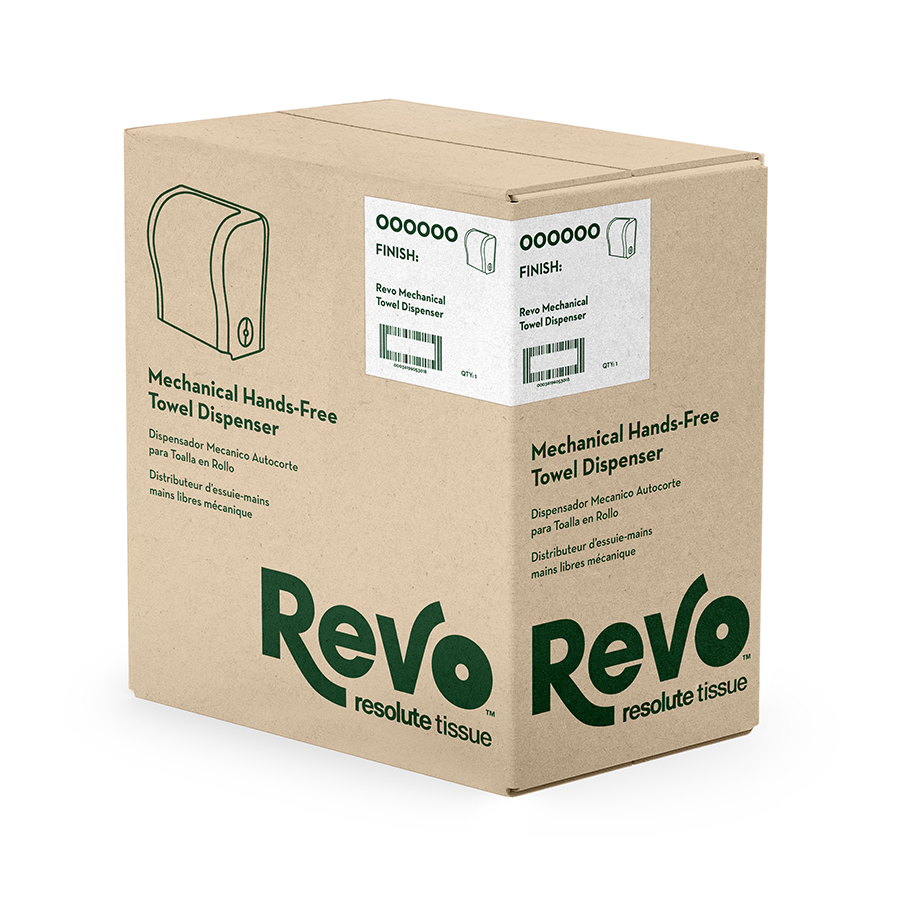 Revo® Mechanical Hands-Free Towel Dispenser, White Finish_3