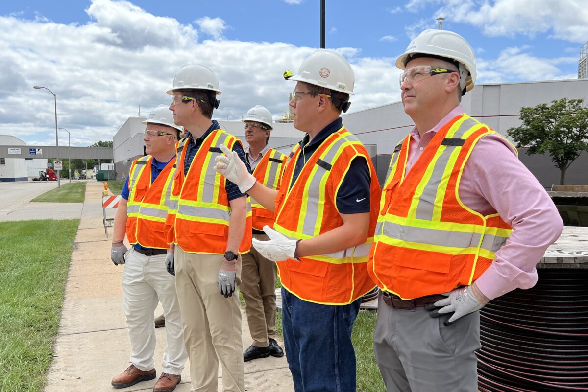 Domtars leaders at the new PCC plant